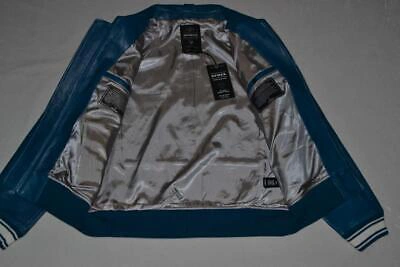 Pre-owned Avirex Authentic  Icon Leather A1 Bomber Jacket Mens Teal Blue All Sizes