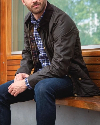 Pre-owned Barbour Ashby Wax Cotton Jacket British Style Msrp $425 In Olive Great Reviews In Green