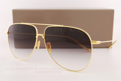 Pre-owned Dita Brand  Sunglasses Artoa.92 Dts160-a-01 Yellow Gold/grey Smoke Gradient In Gray
