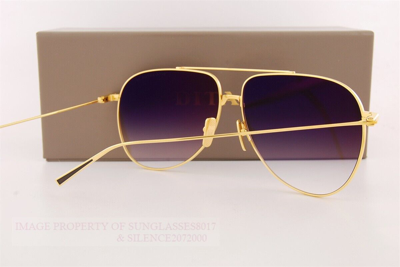 Pre-owned Dita Brand  Sunglasses Artoa.92 Dts160-a-01 Yellow Gold/grey Smoke Gradient In Gray