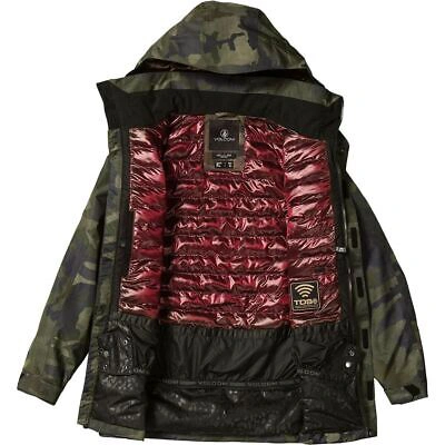 Pre-owned Volcom Paxson 2l Tds Inf Parka - Women's Cloudwash Camo, L In Multicolor