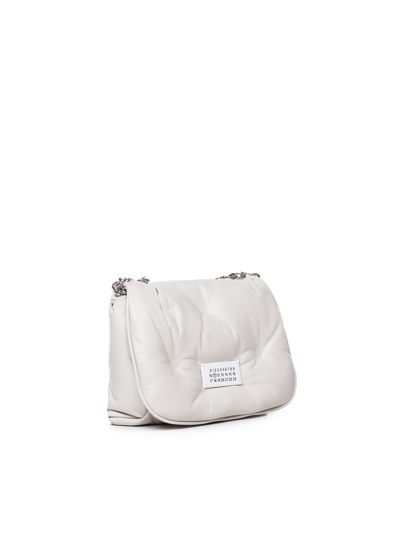 Shop Maison Margiela Glam Slam Small Flap Bag In Nappa In White