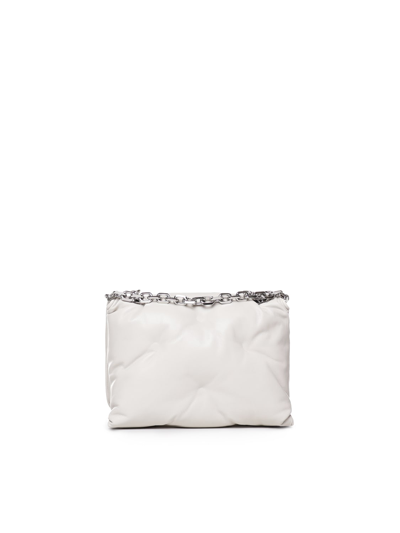 Shop Maison Margiela Glam Slam Small Flap Bag In Nappa In White