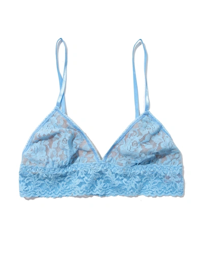 Shop Hanky Panky Signature Lace Padded Triangle Bralette Partly Cloudy Blue In Multicolor