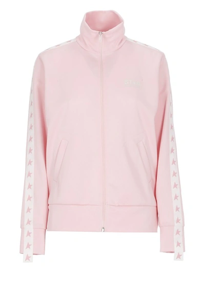 Shop Golden Goose Pink Tech Fabric Track Jacket For Woman