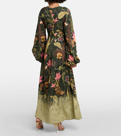 Agua By Agua Bendita + Net Sustain Antonieta Habitat Floral-print Jacquard Maxi Dress In Multicoloured