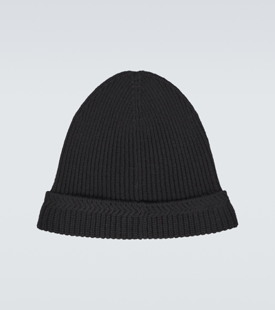 Shop Tom Ford Ribbed-knit Wool And Cashmere Beanie In Black