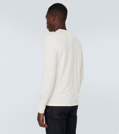 Shop Tom Ford Cotton-blend Jersey Sweatshirt In Beige