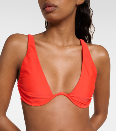 Jade Swim Paloma Bikini Top In Red