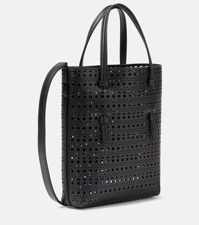 Alaïa Mina Ns Vienne Wave Leather Tote Bag In Black