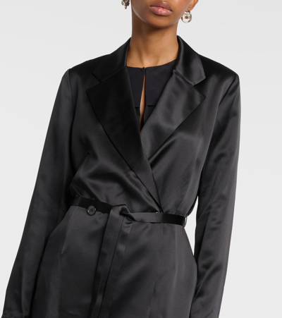 Shop Joseph Joubert Silk Satin Jacket In Black