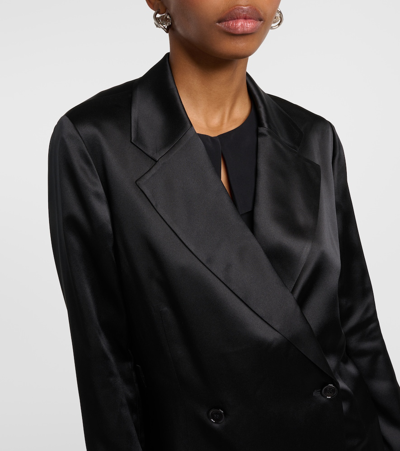 Shop Joseph Joubert Silk Satin Jacket In Black