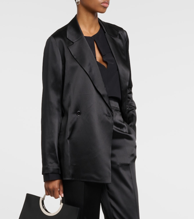 Joseph Joubert Silk Satin Jacket In Black
