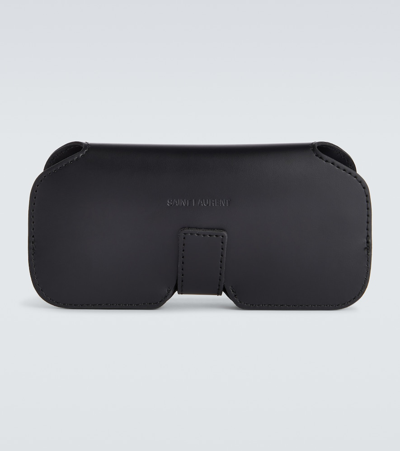 Saint Laurent Tortoiseshell Square Sunglasses In Brown