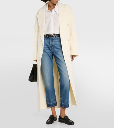 Frame Le Mec High-rise Straight Jeans In Blue
