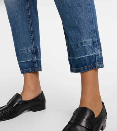 Frame Le Mec High-rise Straight Jeans In Blue