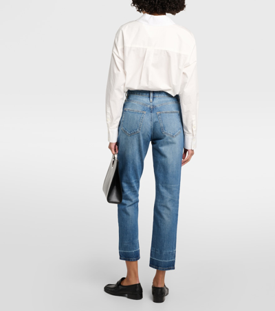 Frame Le Mec High-rise Straight Jeans In Blue