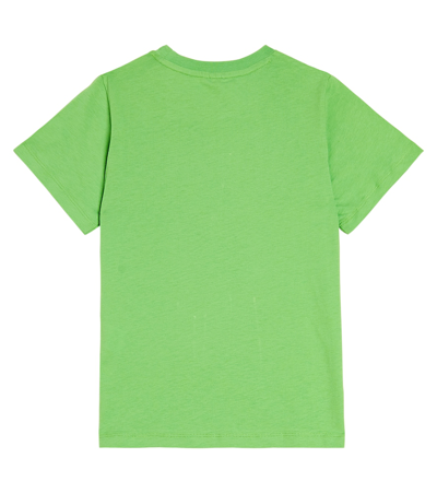 Shop Stella Mccartney Printed Cotton Jersey T-shirt In Green