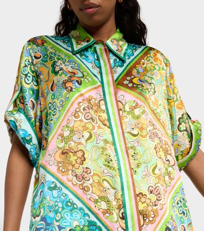 Shop Alemais Dreamer Printed Silk Shirt In Multicoloured