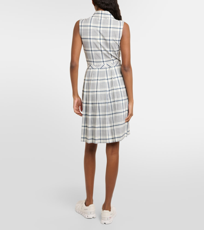 Shop Tory Sport Printed Pleated Golf Minidress In Seasame Uptown Prnt