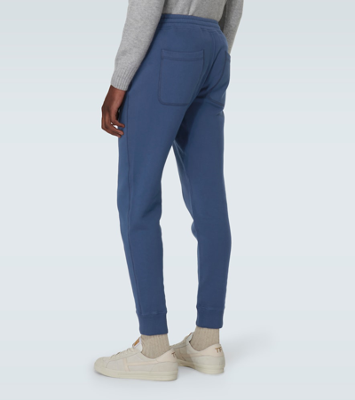 Tom Ford Cotton Jersey Sweatpants In Blue