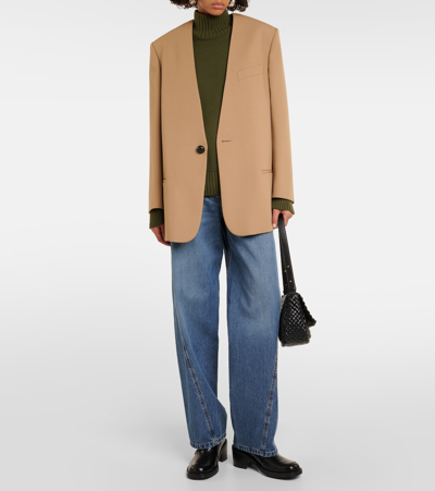 Tod's Virgin Wool Blazer In Canapa