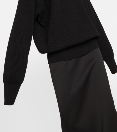 Shop The Row Edmonton Ribbed-knit Cashmere Sweater In Black