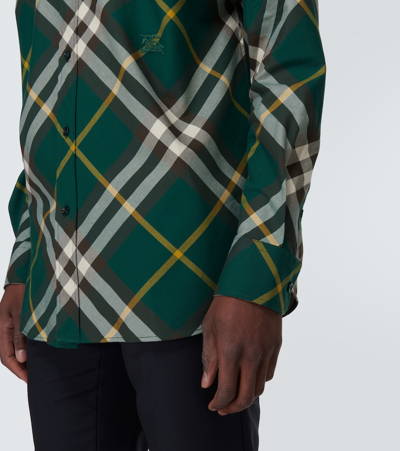 Shop Burberry Check Cotton Shirt In Ivy Ip Check