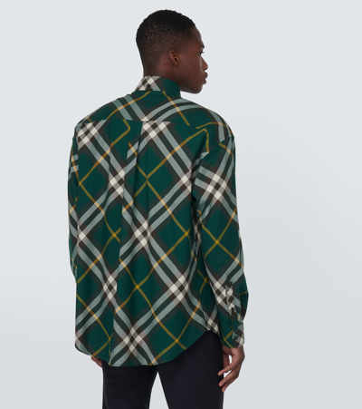 Shop Burberry Check Cotton Shirt In Ivy Ip Check