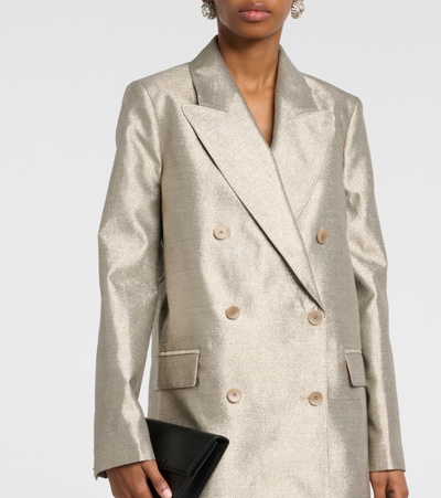 Shop Joseph Chapone Metallic Oversized Blazer In Metallic Spark