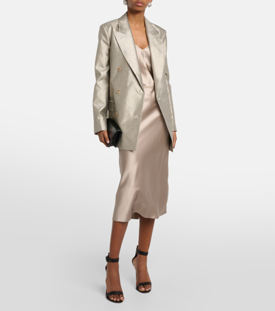 Shop Joseph Chapone Metallic Oversized Blazer In Metallic Spark