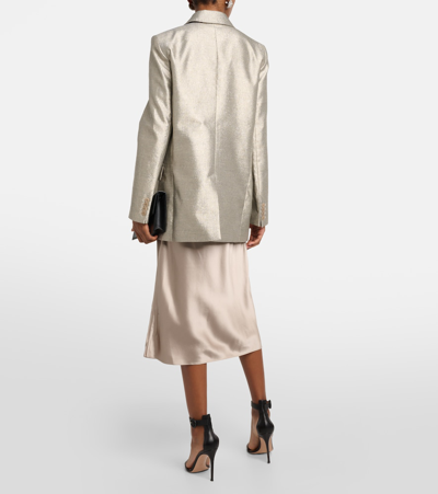 Shop Joseph Chapone Metallic Oversized Blazer In Metallic Spark