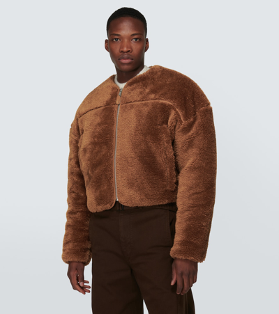 Shop Entire Studios Faux Fur Jacket In Deer
