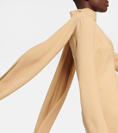 The Row Pascal Scarf-neck Silk Maxi Dress In Nude