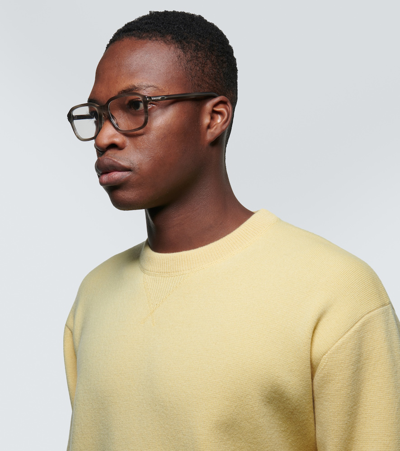 Gucci Rectangular Glasses In Havana-havana-transparent