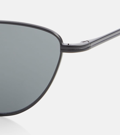 Khaite X Oliver Peoples 1998c Cat-eye Metal Sunglasses In Black