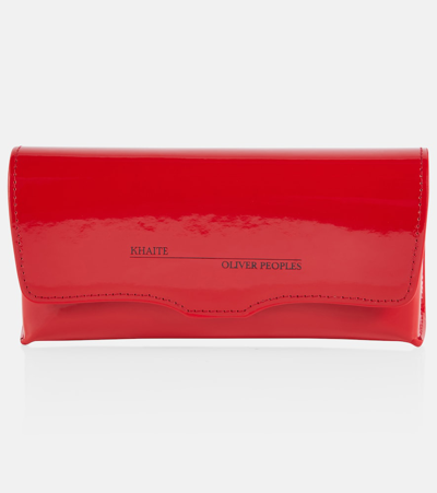 Khaite X Oliver Peoples 1998c Cat-eye Metal Sunglasses In Black