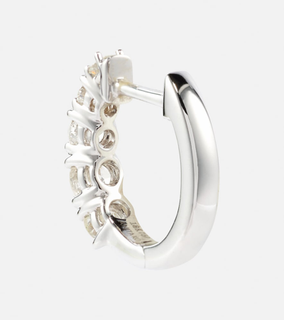 Anita Ko 18kt Gold Huggie Earrings With Graduated Diamonds In Silver