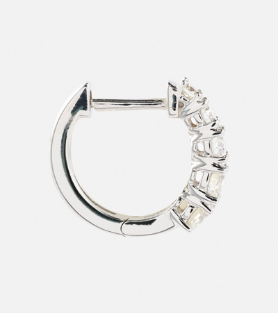 Anita Ko 18kt Gold Huggie Earrings With Graduated Diamonds In Silver