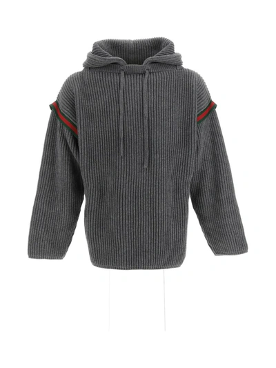 Shop Gucci Sweaters In Grey Melange