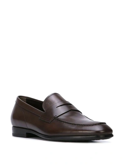 Shop Tod's Loavers Shoes In Brown