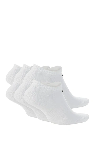 Nike Everyday Cushion No-show Socks In 100 White/black