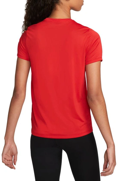 Shop Nike Dri-fit Crewneck T-shirt In 657university Red/ White