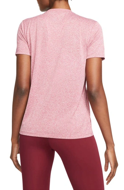 Shop Nike Dri-fit Crewneck T-shirt In Noble Red/ Pure