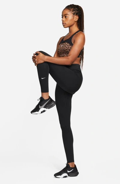 Shop Nike Dri-fit One High Rise Leggings In Black/ White