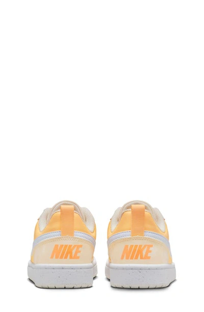 Shop Nike Kids' Court Borough Low Recraft Sneaker In Ivory/ Grey/ Melon Tint