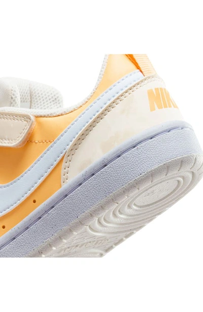 Shop Nike Kids' Court Borough Low Recraft Sneaker In Ivory/ Grey/ Melon Tint