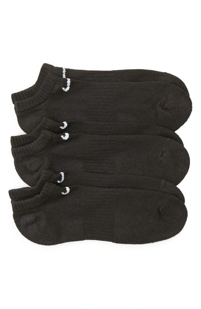 Nike Everyday Cushion Training No-show Socks In 010 Black/white