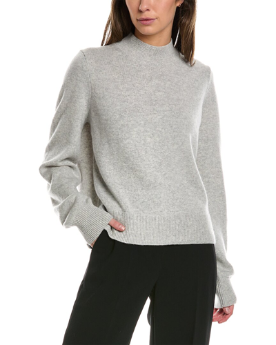 Shop Lafayette 148 New York Blouson Cashmere Sweater In Grey