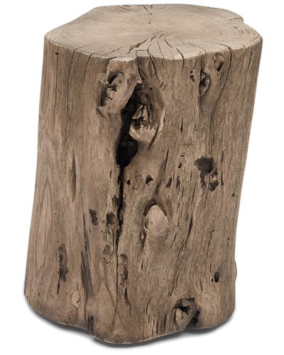 Shop Urbia Brooks Solid Wood Stump In Grey